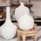 Athea 12.5" Glass Vase, Matte White