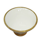 Enamel and Mangowood Round Pedestal Bowl