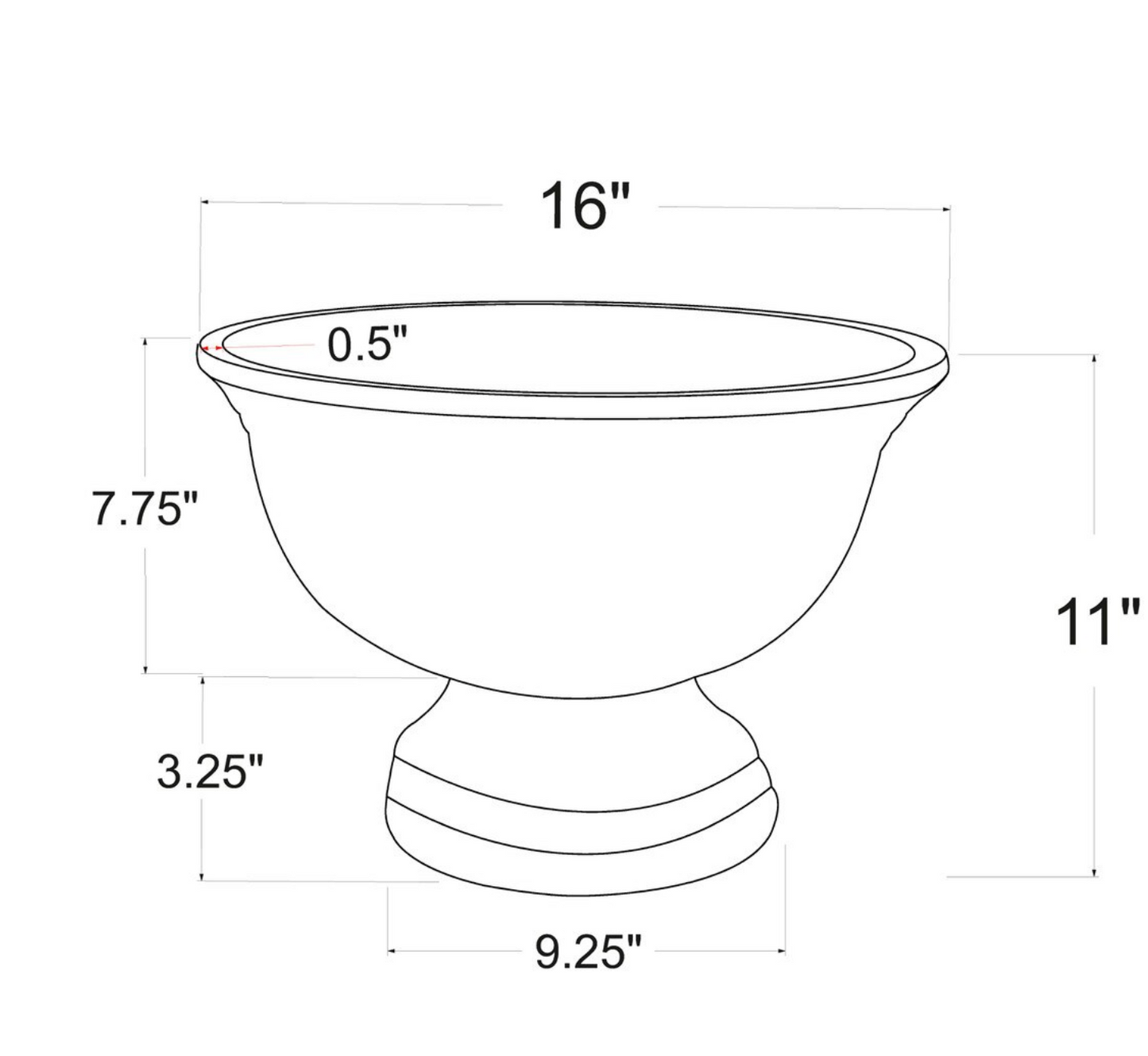Enamel and Mangowood Round Pedestal Bowl