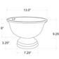 Enamel and Mangowood Round Pedestal Bowl