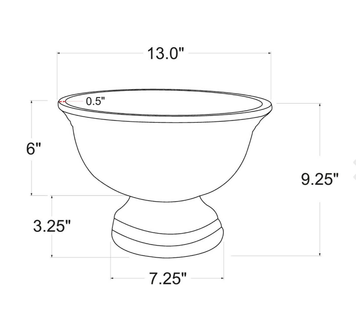 Enamel and Mangowood Round Pedestal Bowl