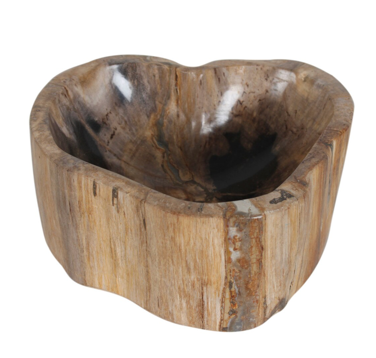 Indigo Road by Egypt Sherrod Kiena Carved Petrified Wood Bowl