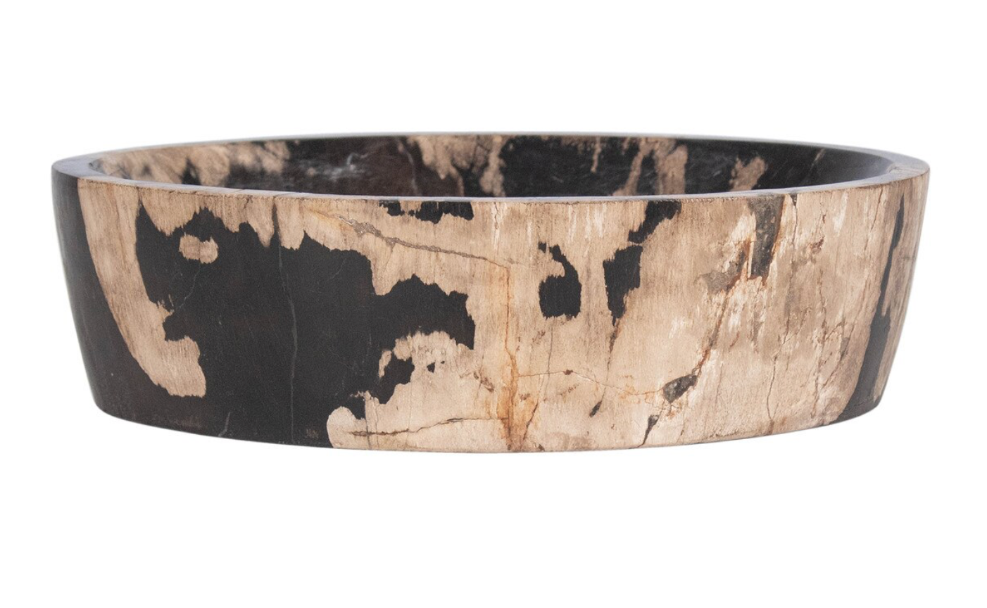 Indigo Road by Egypt Sherrod Kiena Carved Petrified Wood Bowl