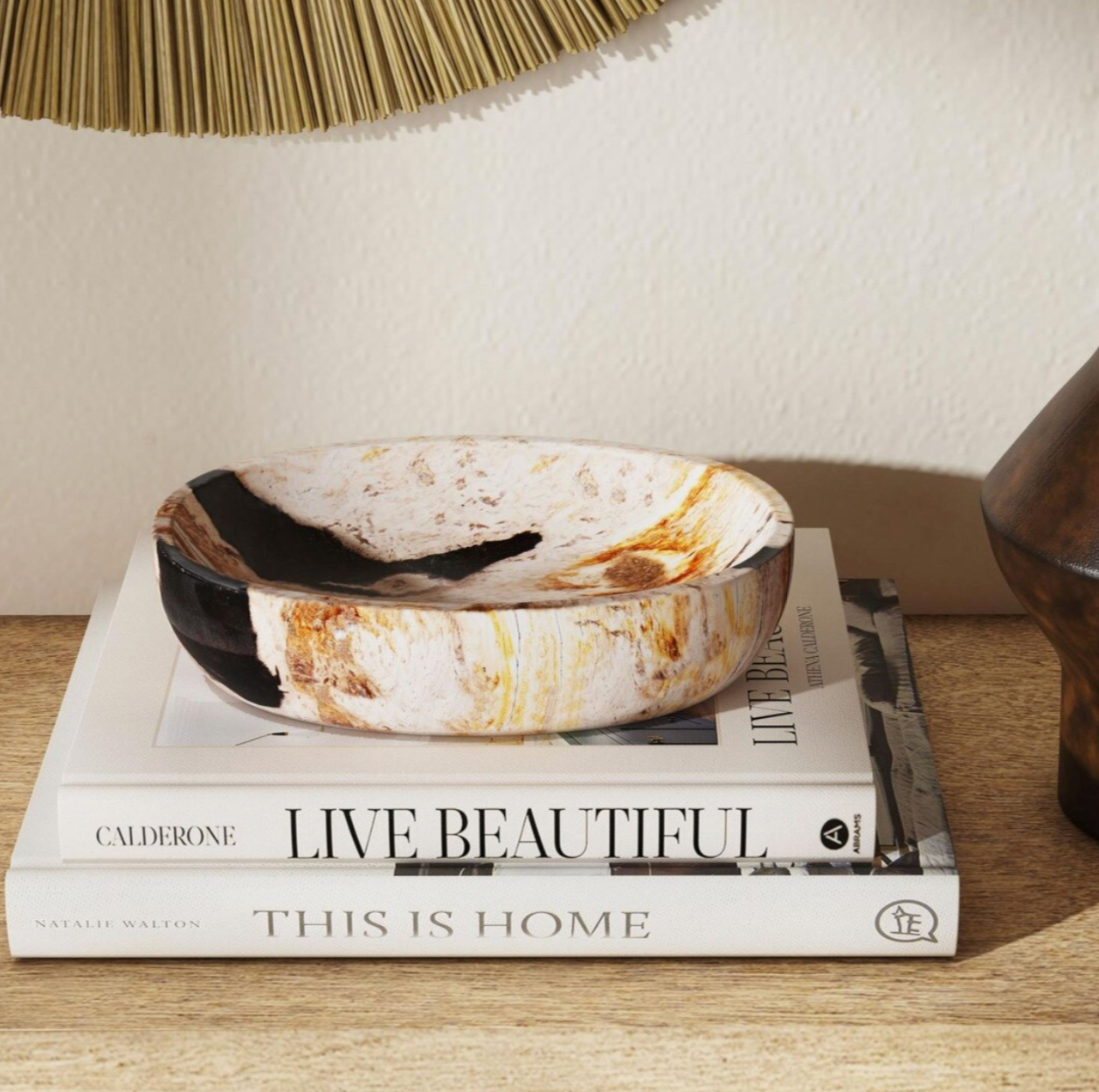 Indigo Road by Egypt Sherrod Kiena Carved Petrified Wood Bowl
