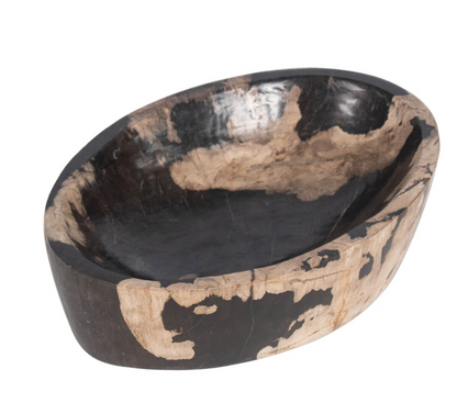 Indigo Road by Egypt Sherrod Kiena Carved Petrified Wood Bowl