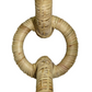 Rattan Wrapped Ring Pillar Candlestick, 2 Piece Set, Natural