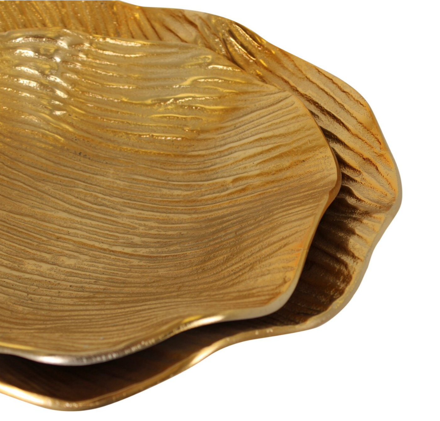 Organic Bowls With Ribbed Texture, 2 Piece Set