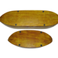 Enamel and Mangowood Boat Bowls, 2 Piece Set