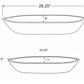 Enamel and Mangowood Boat Bowls, 2 Piece Set