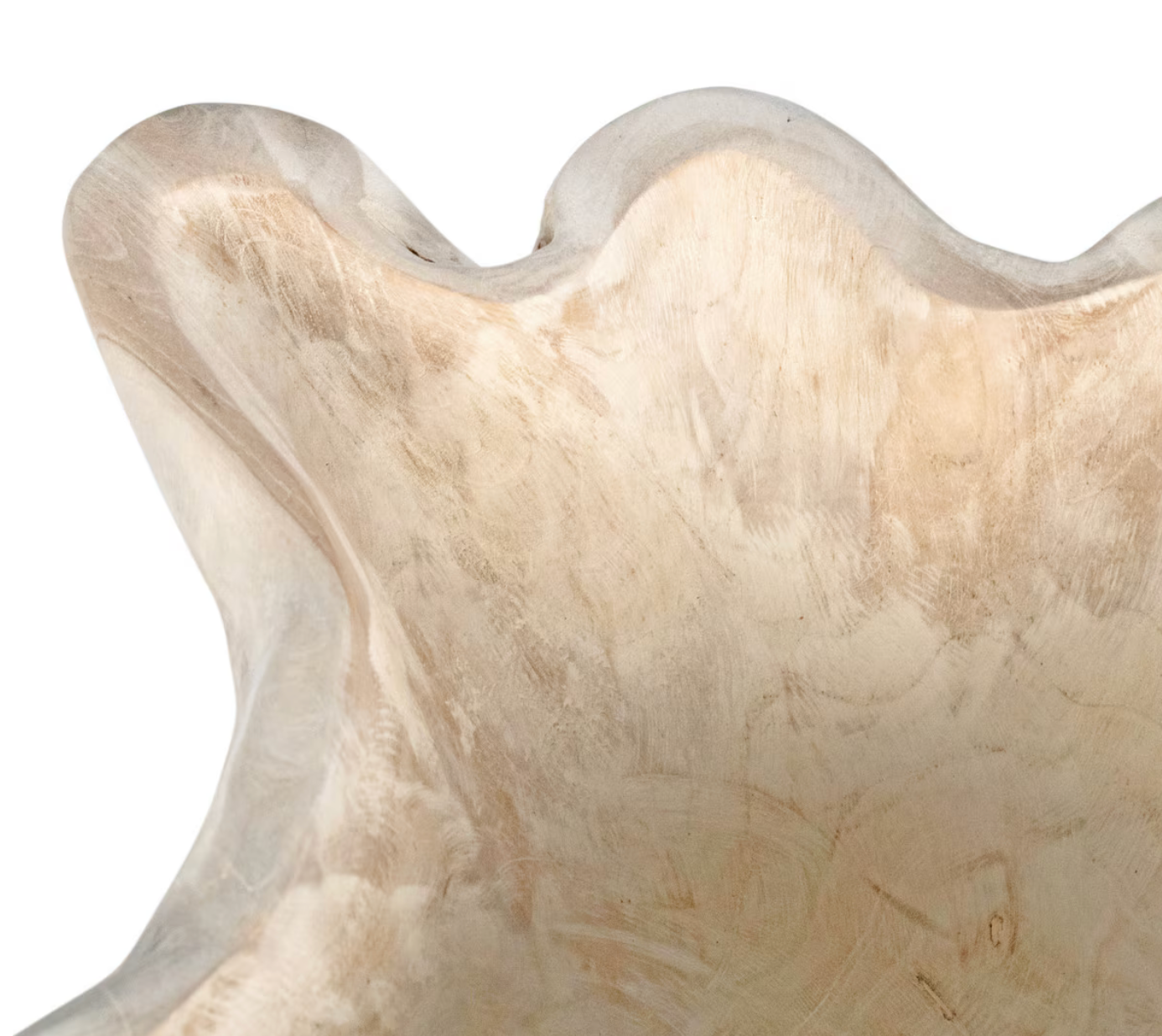 Organic Teak Wood Carved Bowl