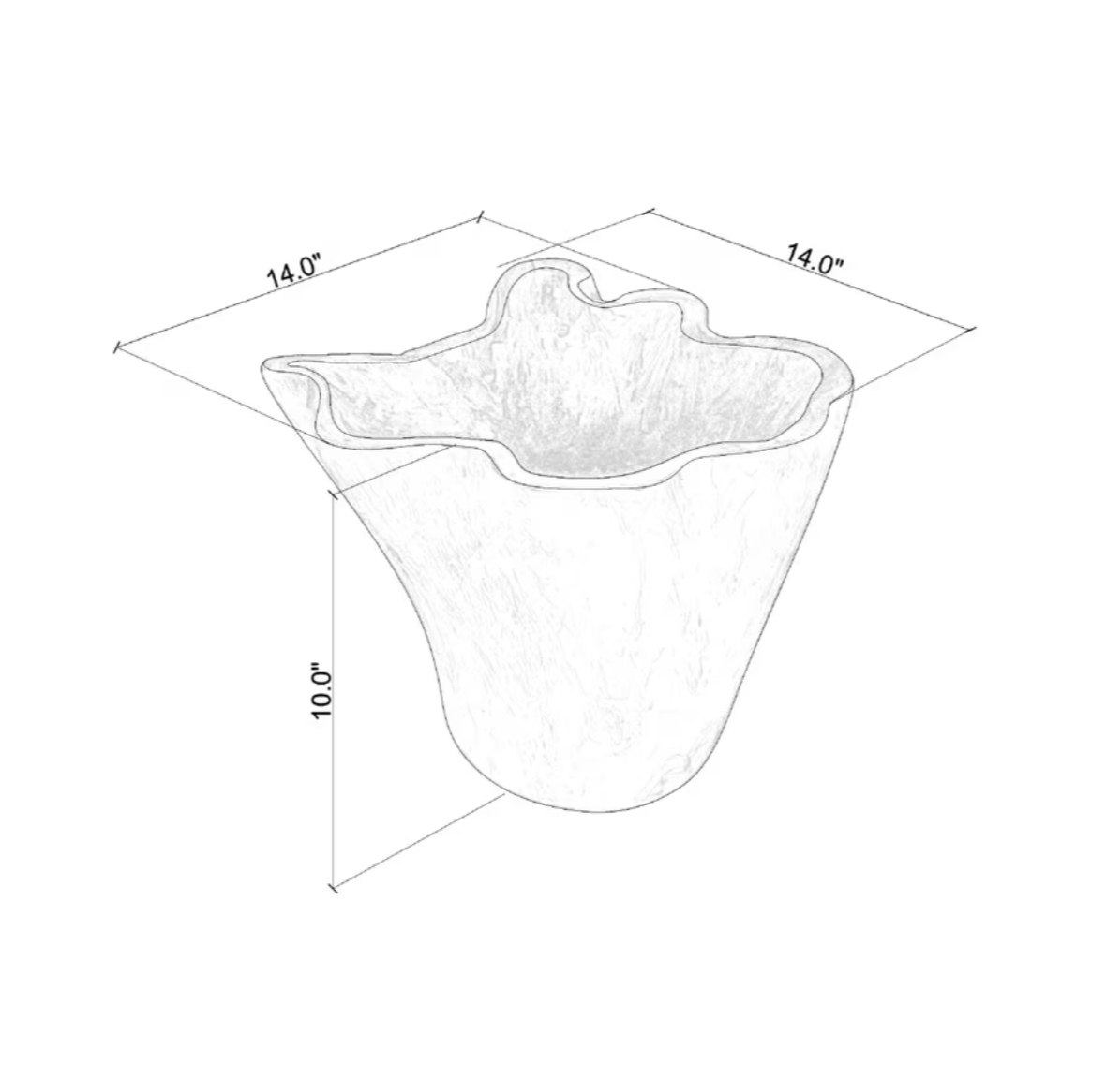 Organic Teak Wood Carved Bowl