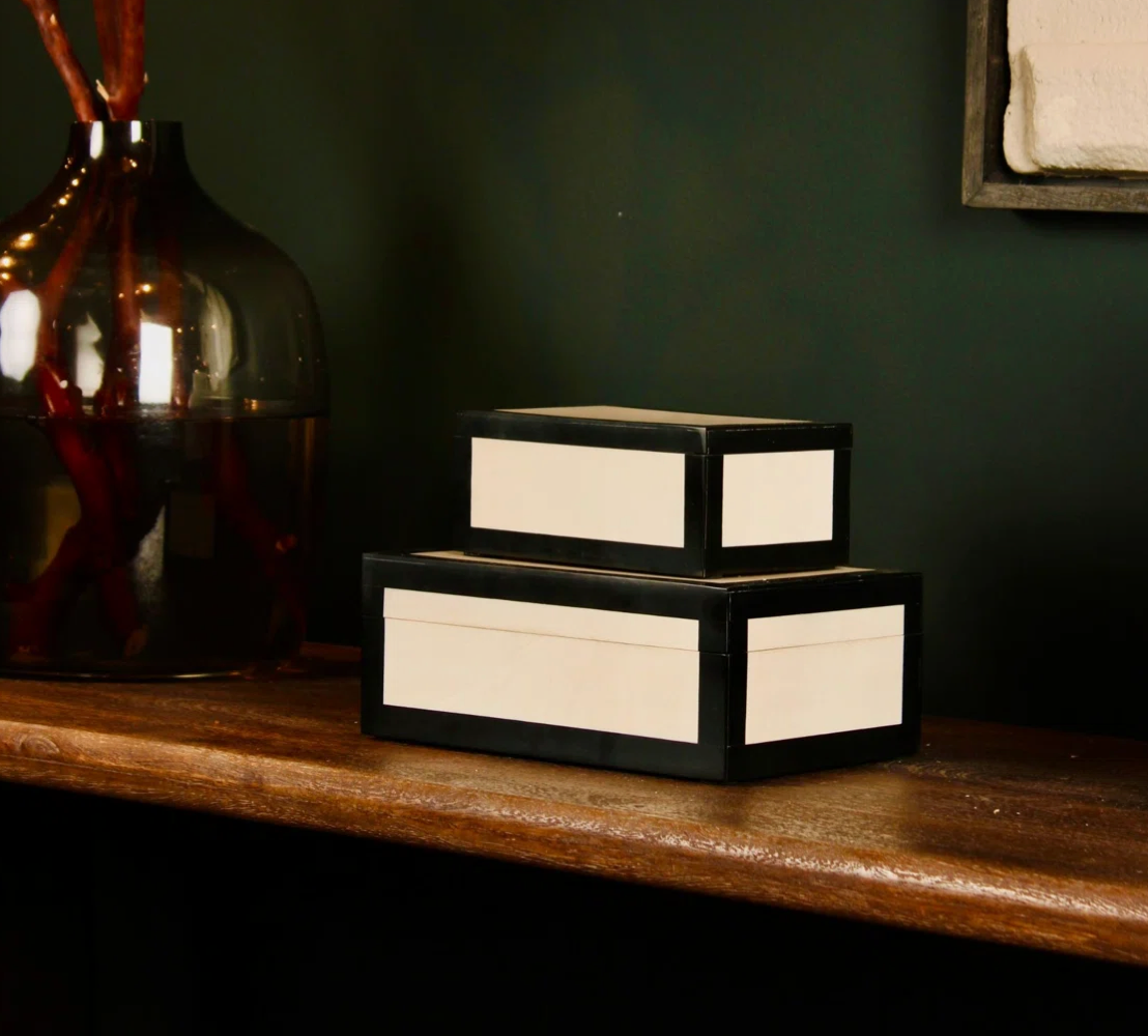 Indigo Road by Egypt Sherrod Resin Decorative Box 2 Piece Set