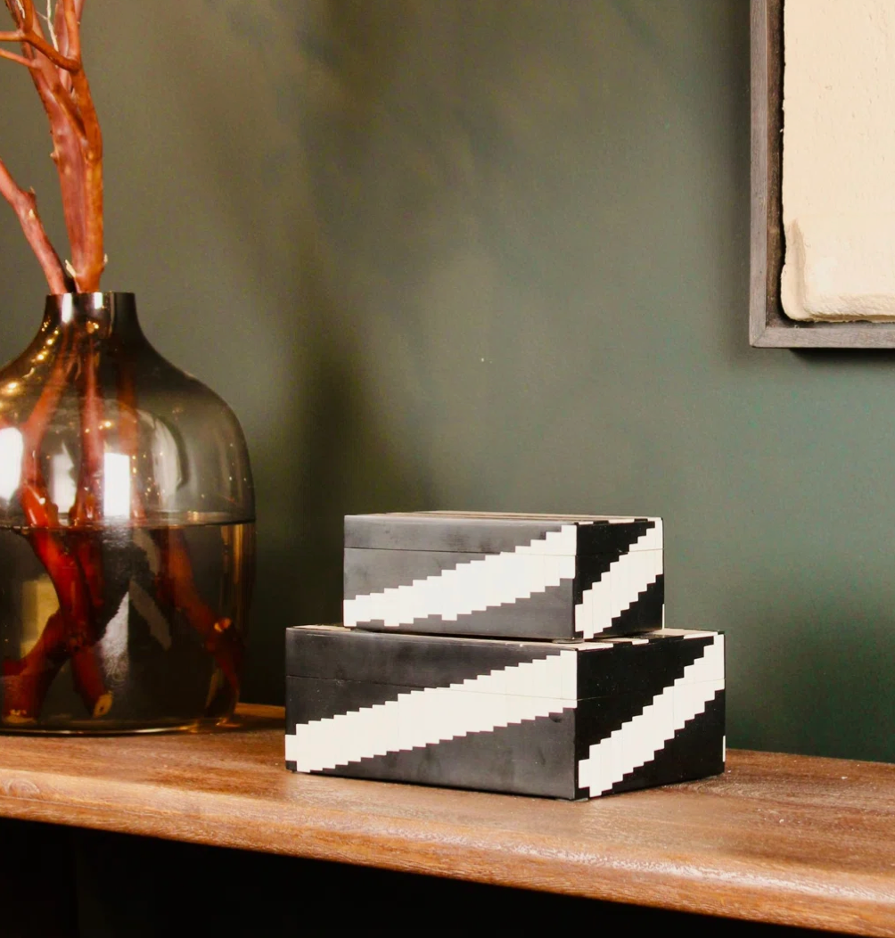 Indigo Road by Egypt Sherrod Resin Decorative Box 2 Piece Set