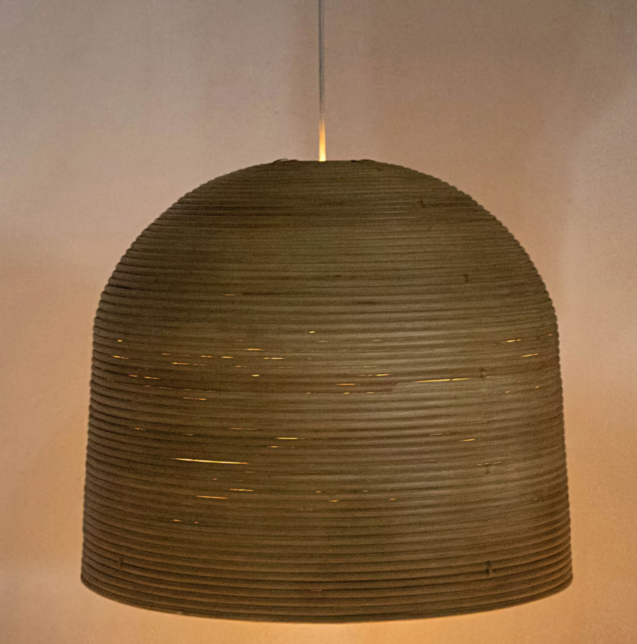 Indigo Road Java 24" Rattan Dome Pendant Light