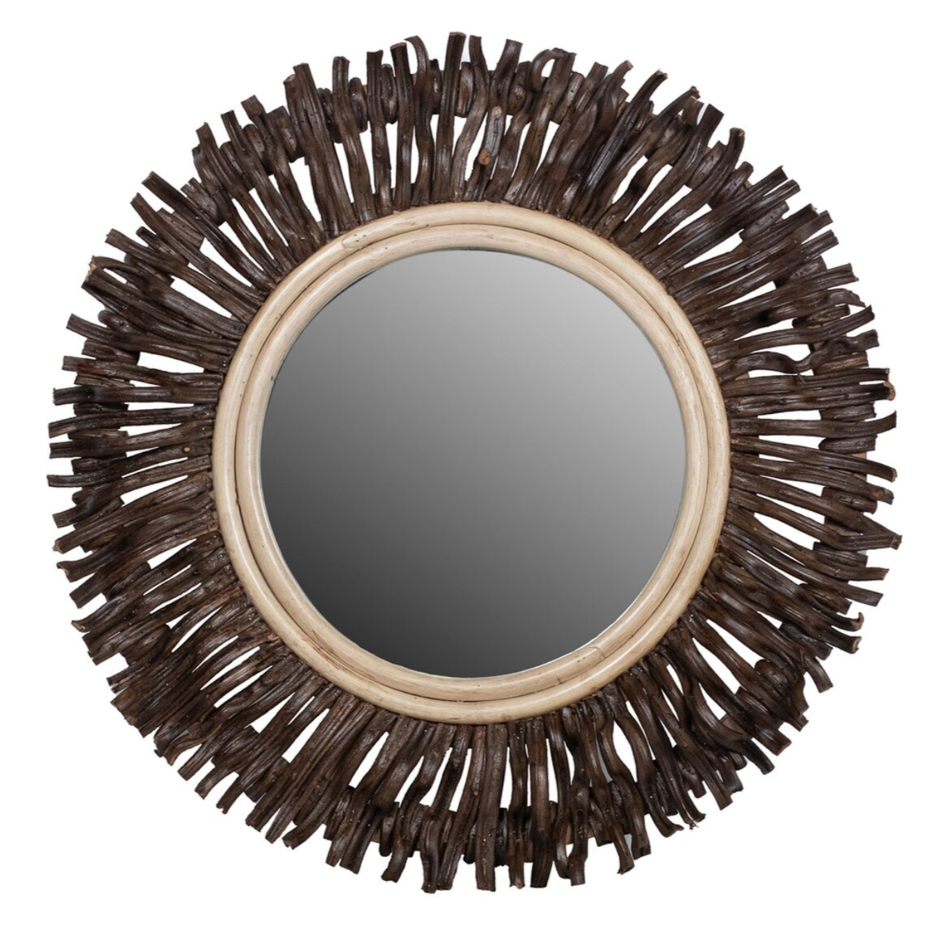 Indigo Road Hapsala And Rattan Mirror