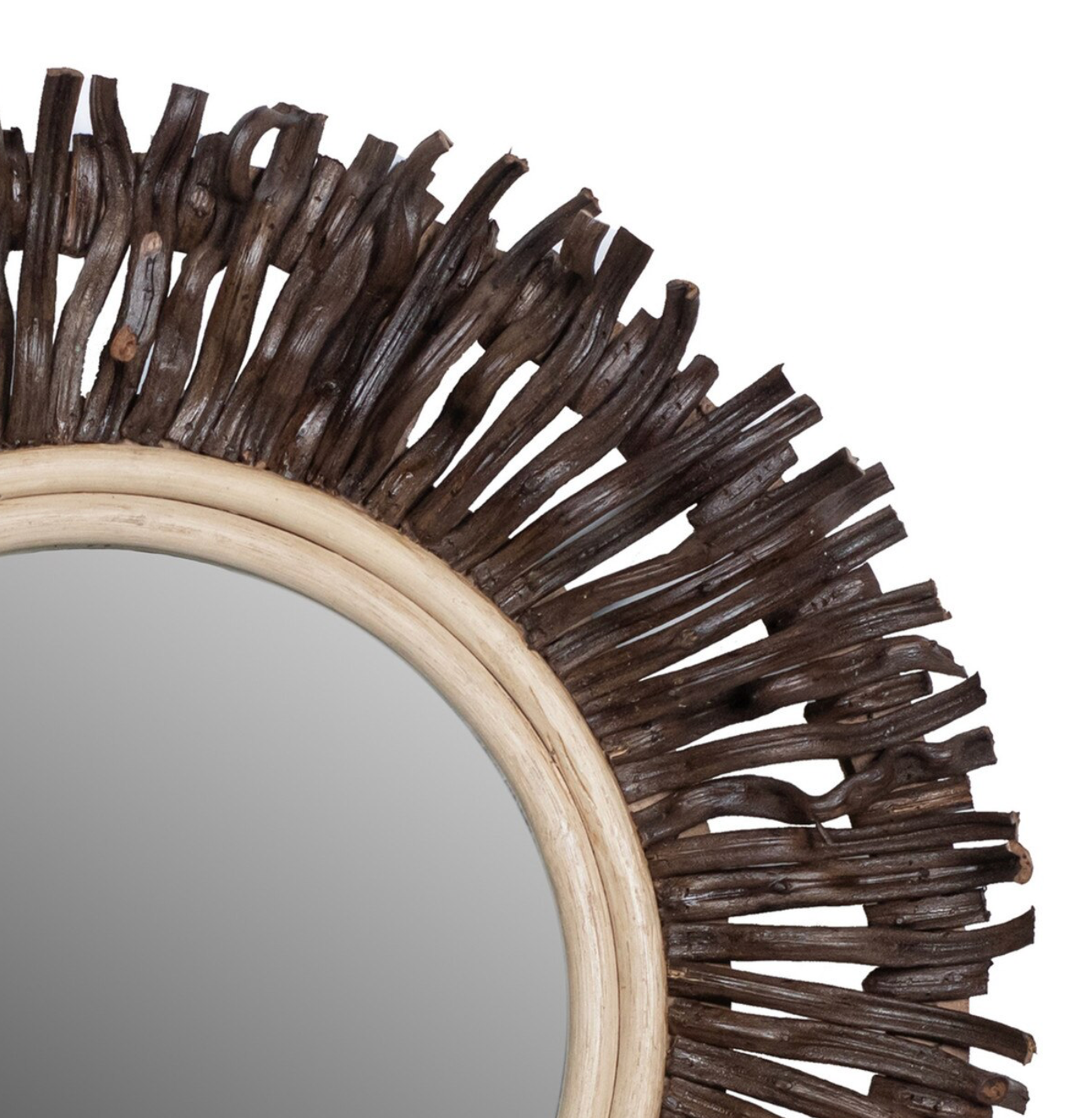 Indigo Road Hapsala And Rattan Mirror