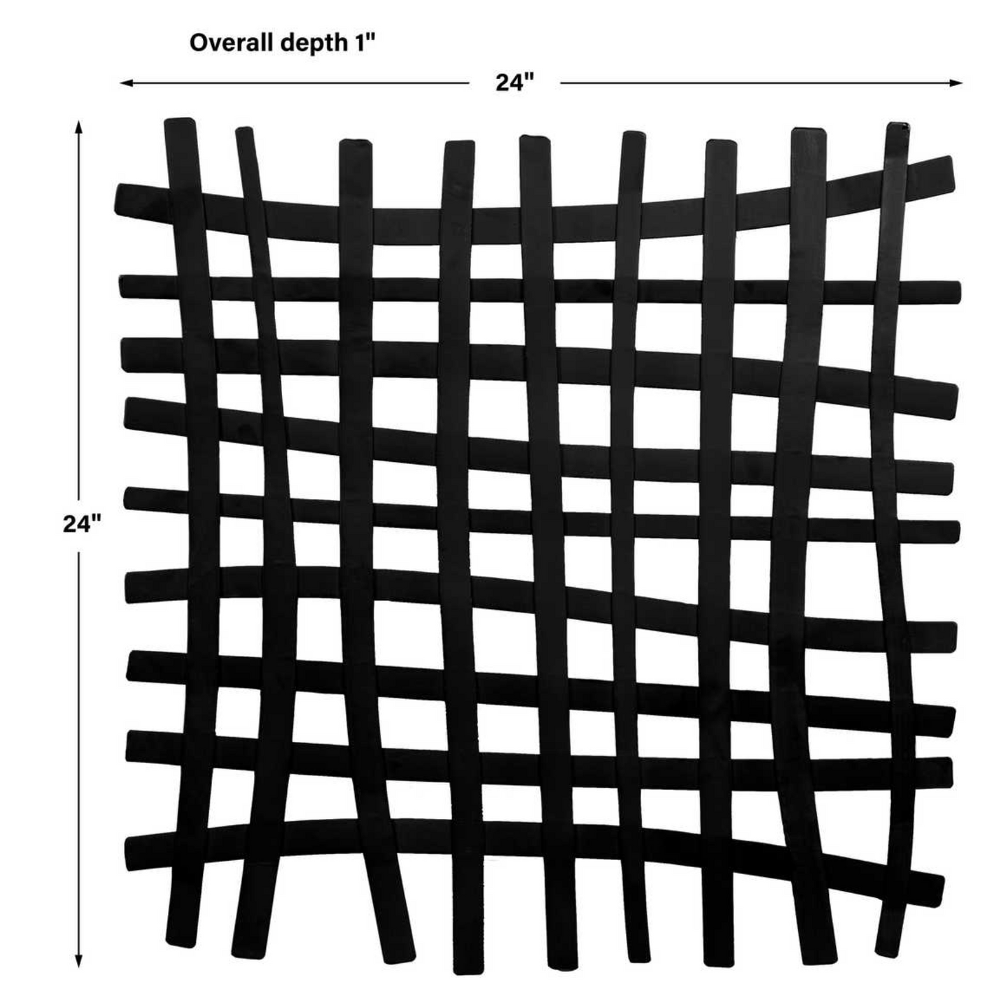 Gridlines Metal Wall Decor, Black