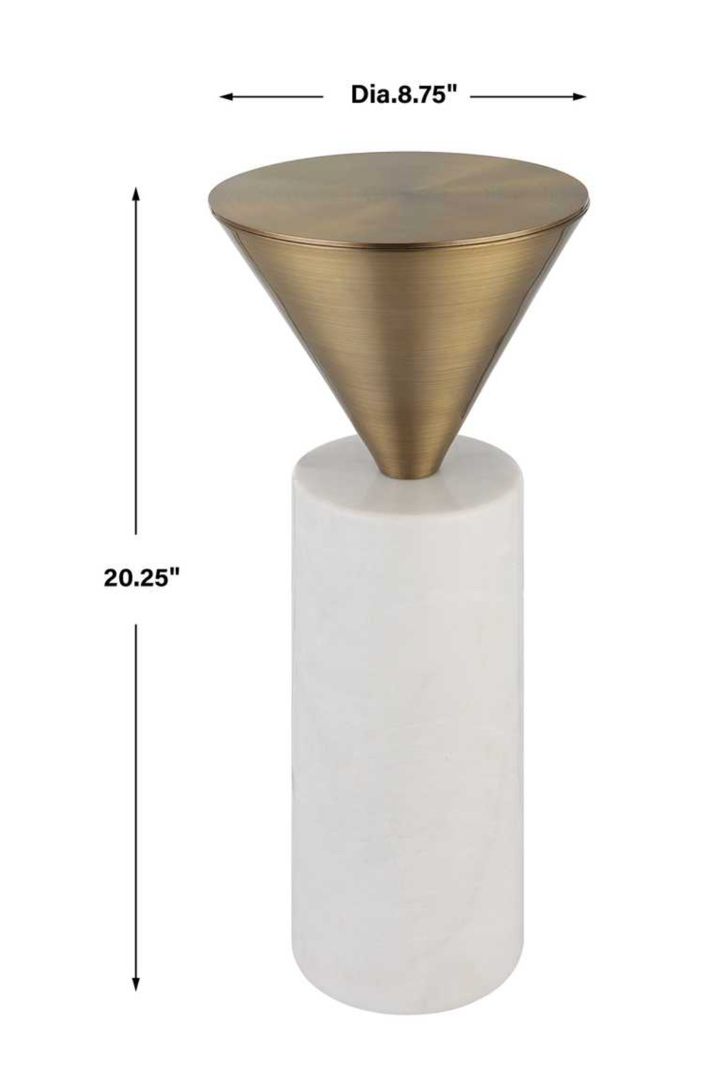 Top Hat Drink Table, Brass