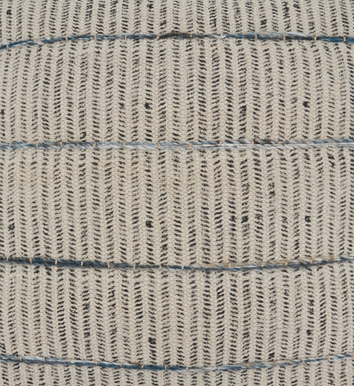 Stripe Embroidered Block Print Pillow