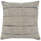 Stripe Embroidered Block Print Pillow