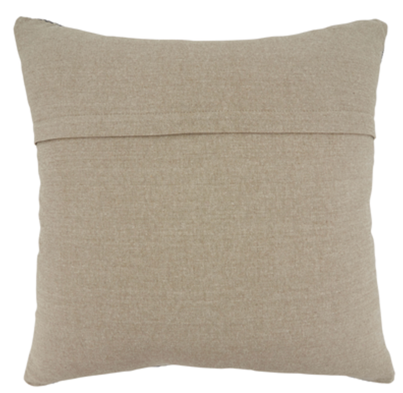 Stripe Embroidered Block Print Pillow