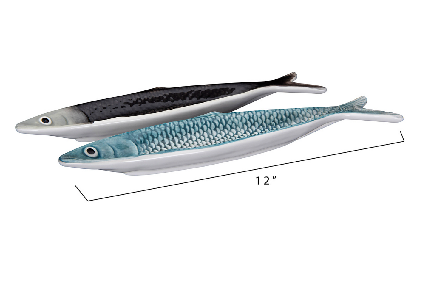 Hand-Painted Sardine Plate, 2 Colors