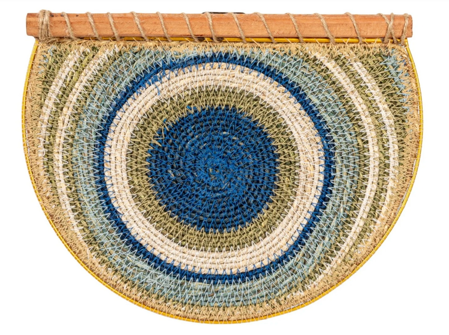 Seagrass & Mango Wood Wall Décor with Circle Design