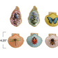 Resin Shell Shaped Magnet w/ Flora/Fauna Image, 6 Styles