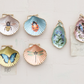 Resin Shell Shaped Magnet w/ Flora/Fauna Image, 6 Styles