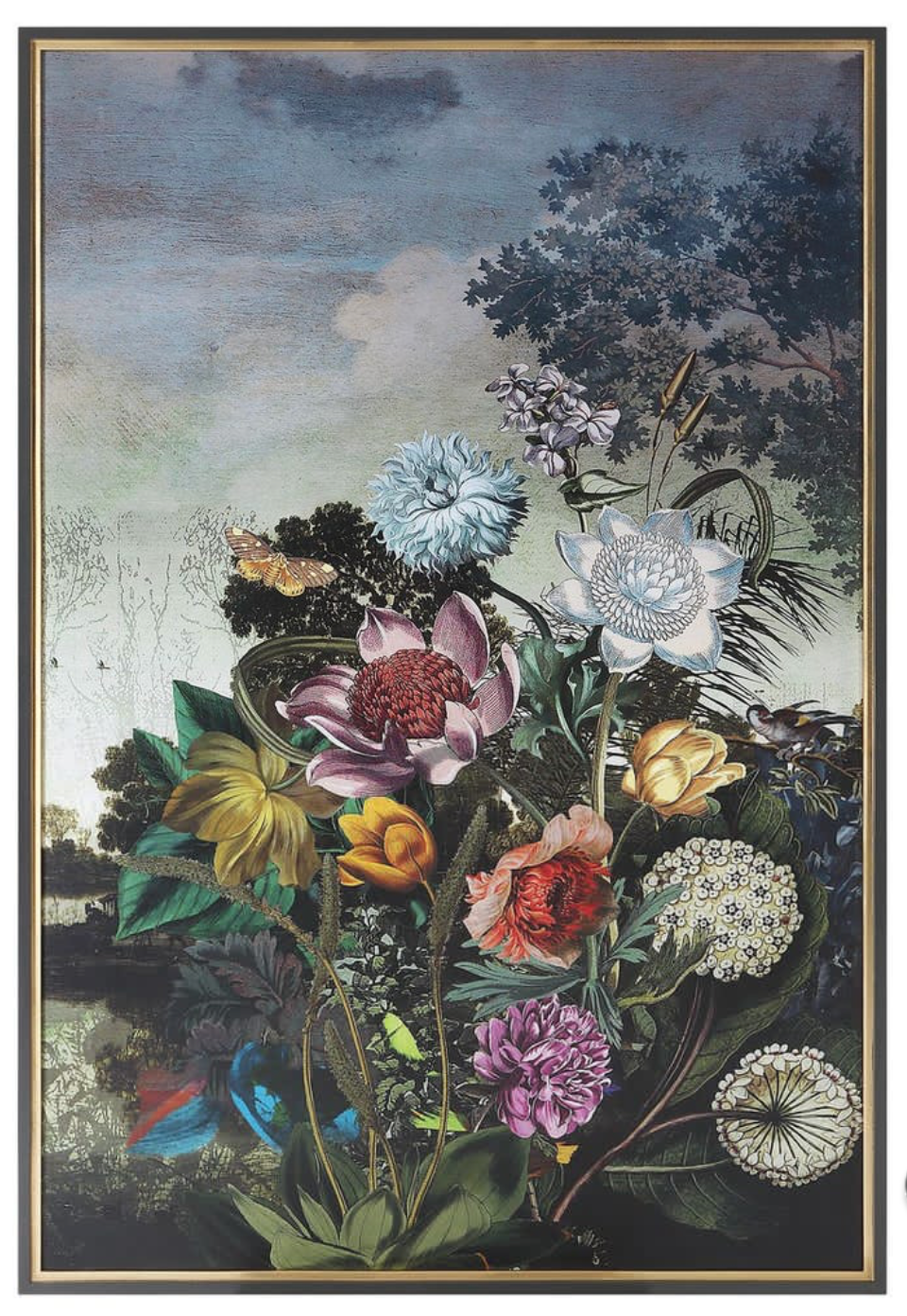 Tranquil Garden Fantasy Framed Print