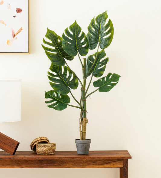 Artificial Potted Grand Split Philodendron Tree 38"