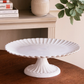 VIDA Vienna Pedestal Cake Plate White