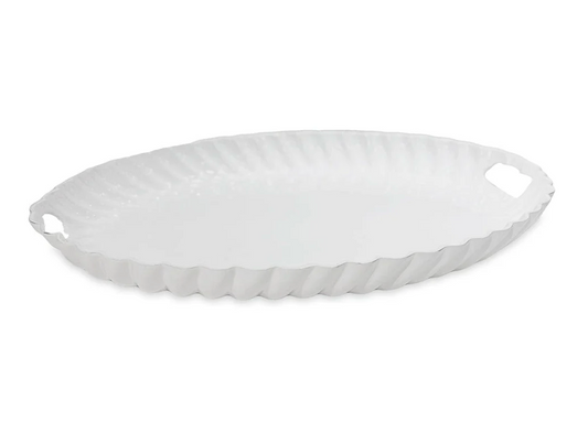 VIDA Vienna Oval Tray with Handles White