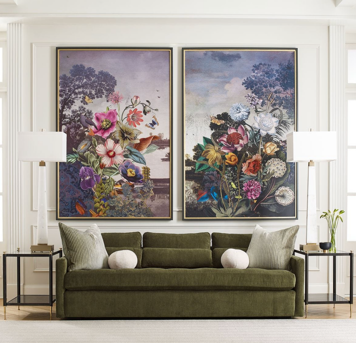 Tranquil Garden Fantasy Framed Print