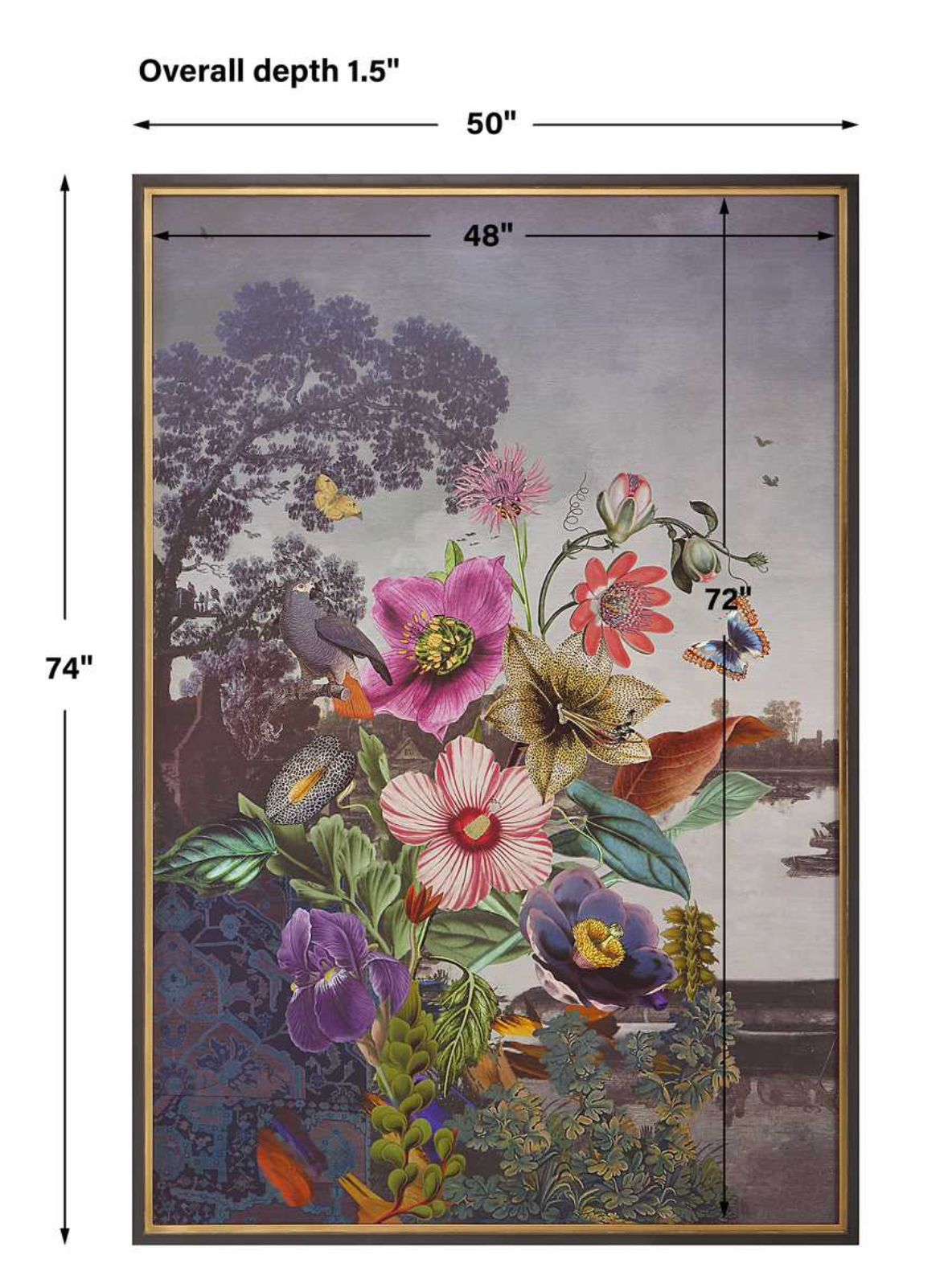 Serene Garden Fantasy Framed Print