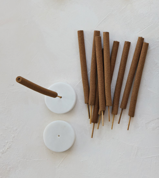 12 Piece All Natural Frankincense Scented Incense Sticks in Tube with Holder