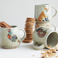 16 oz. Hand-Painted Embossed Stoneware Mug with Animal, 4 Styles (Each One Will Vary)