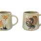 16 oz. Hand-Painted Embossed Stoneware Mug with Animal, 4 Styles (Each One Will Vary)