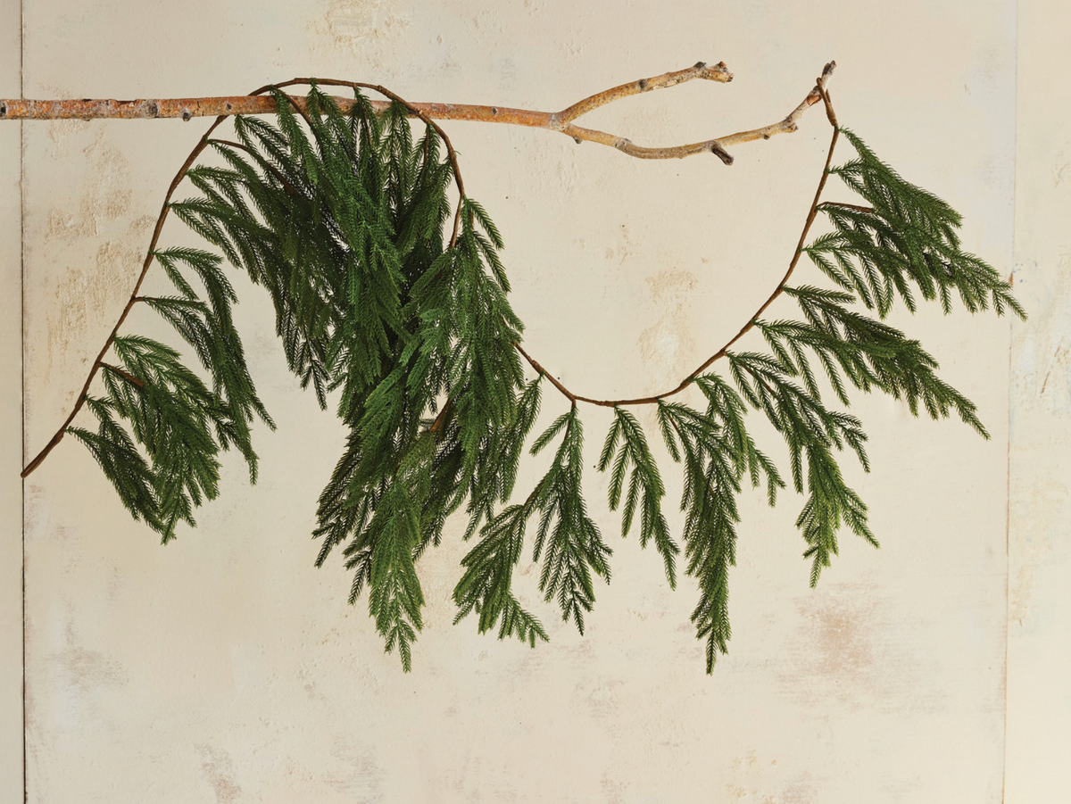 72"L x 20"H Faux Cypress Garland