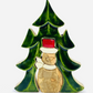 Enameled Wood Tree and Snowman