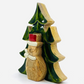 Enameled Wood Tree and Snowman