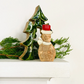 Enameled Wood Tree and Snowman