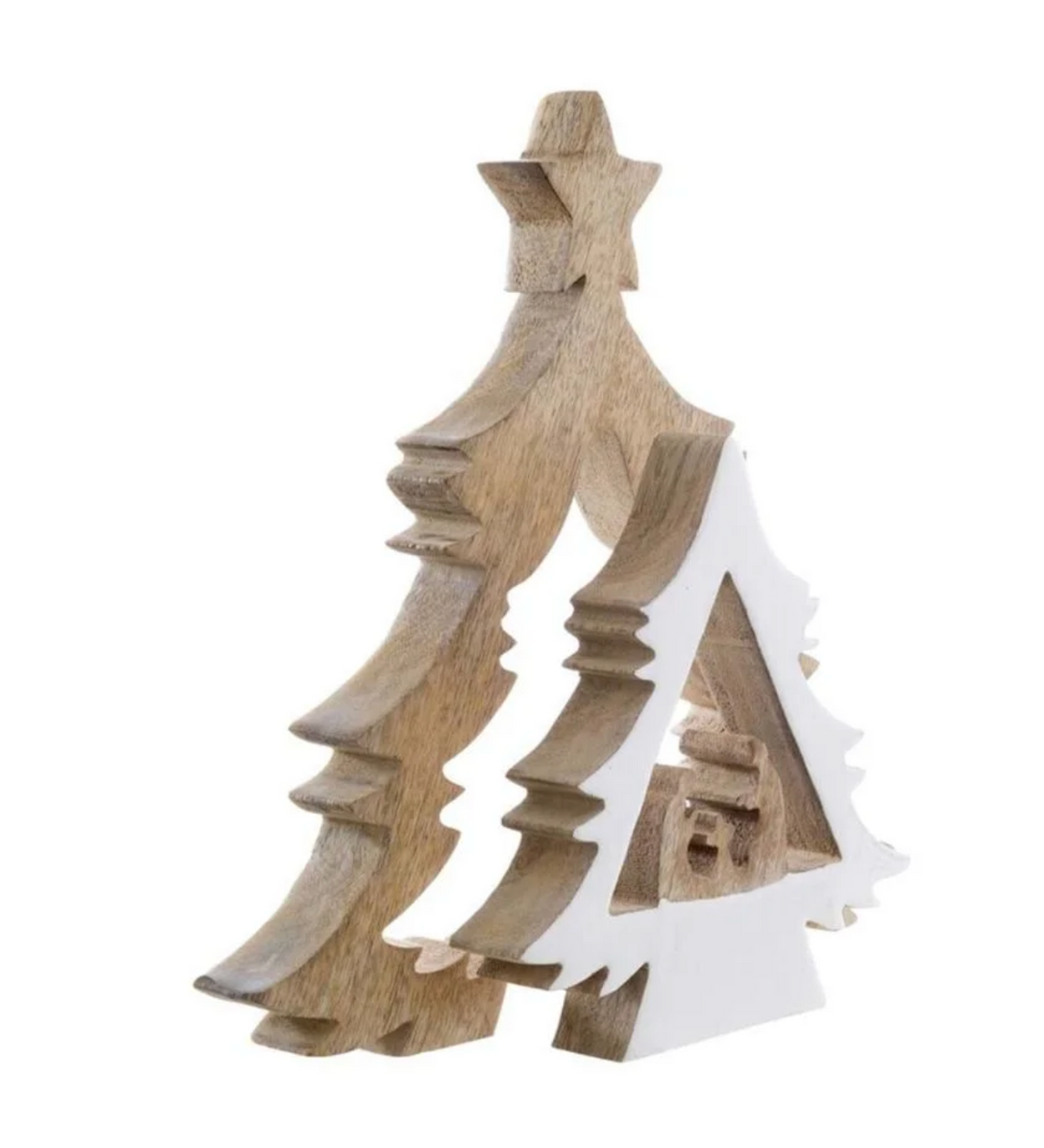 Wood and Enamel Nativity Tree Puzzle