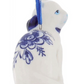 Delft Blue Cat Ornaments, 2 Assorted