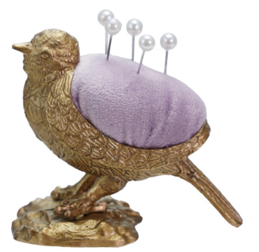Velvet Pin Cushion with 5 Pearl Head Pins