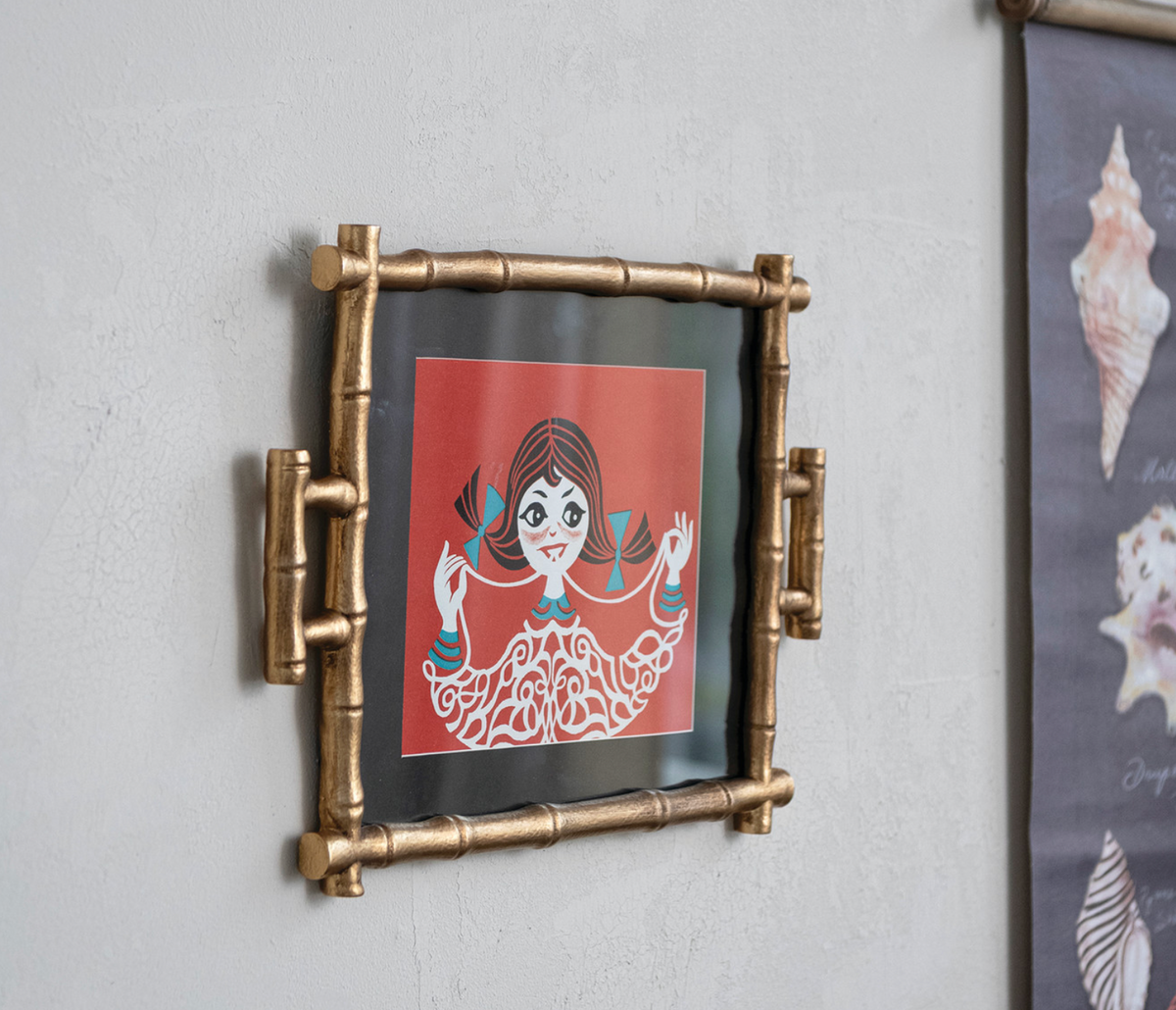 Faux Bamboo Photo Tray/Frame