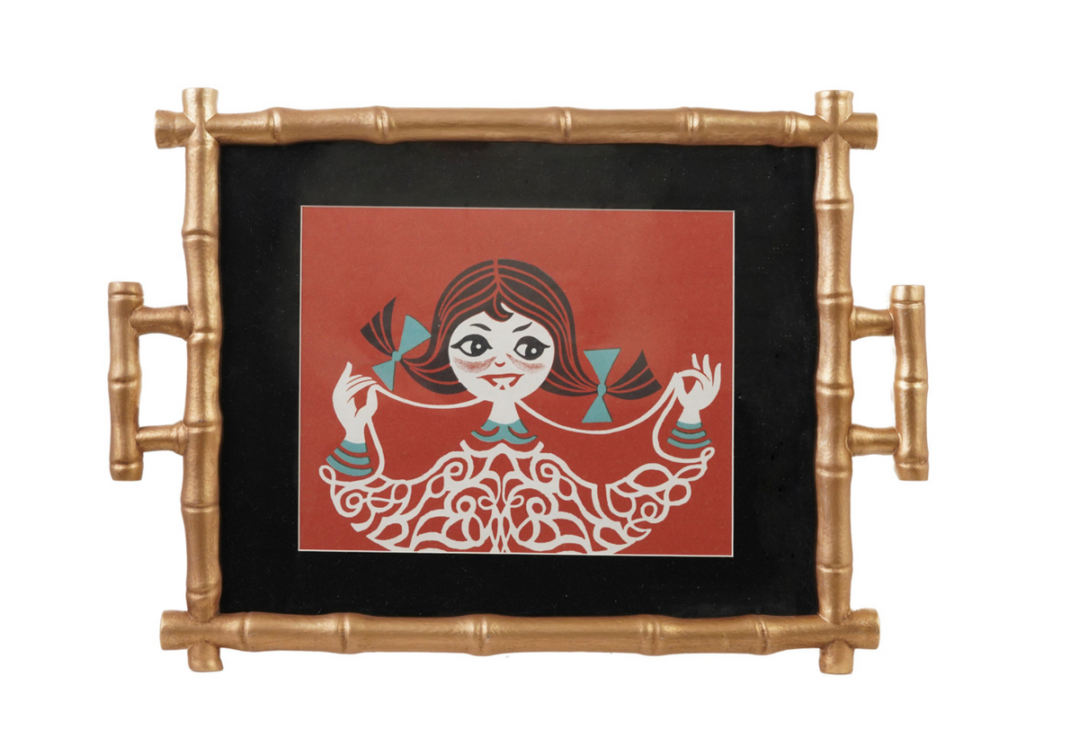 Faux Bamboo Photo Tray/Frame