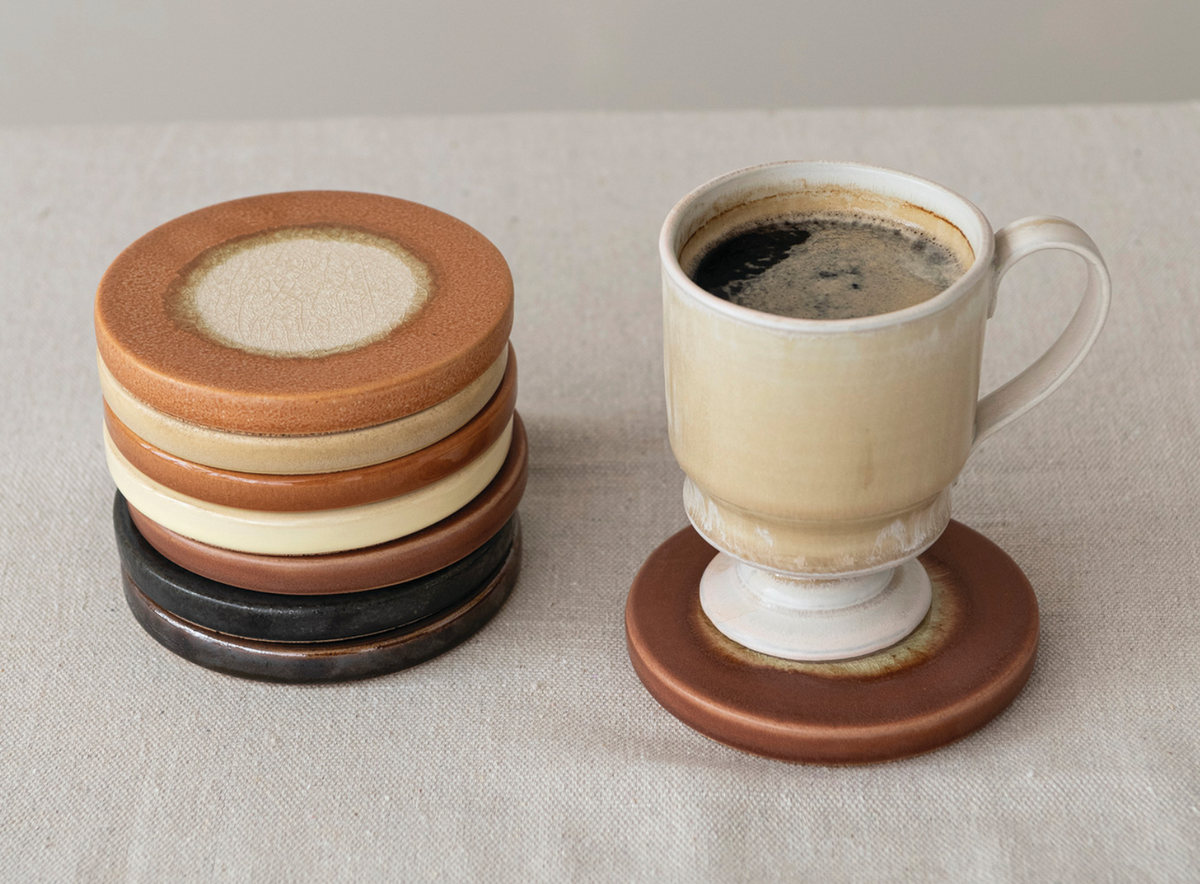 Stoneware Trivet, Reactive Glaze, 8 Colors