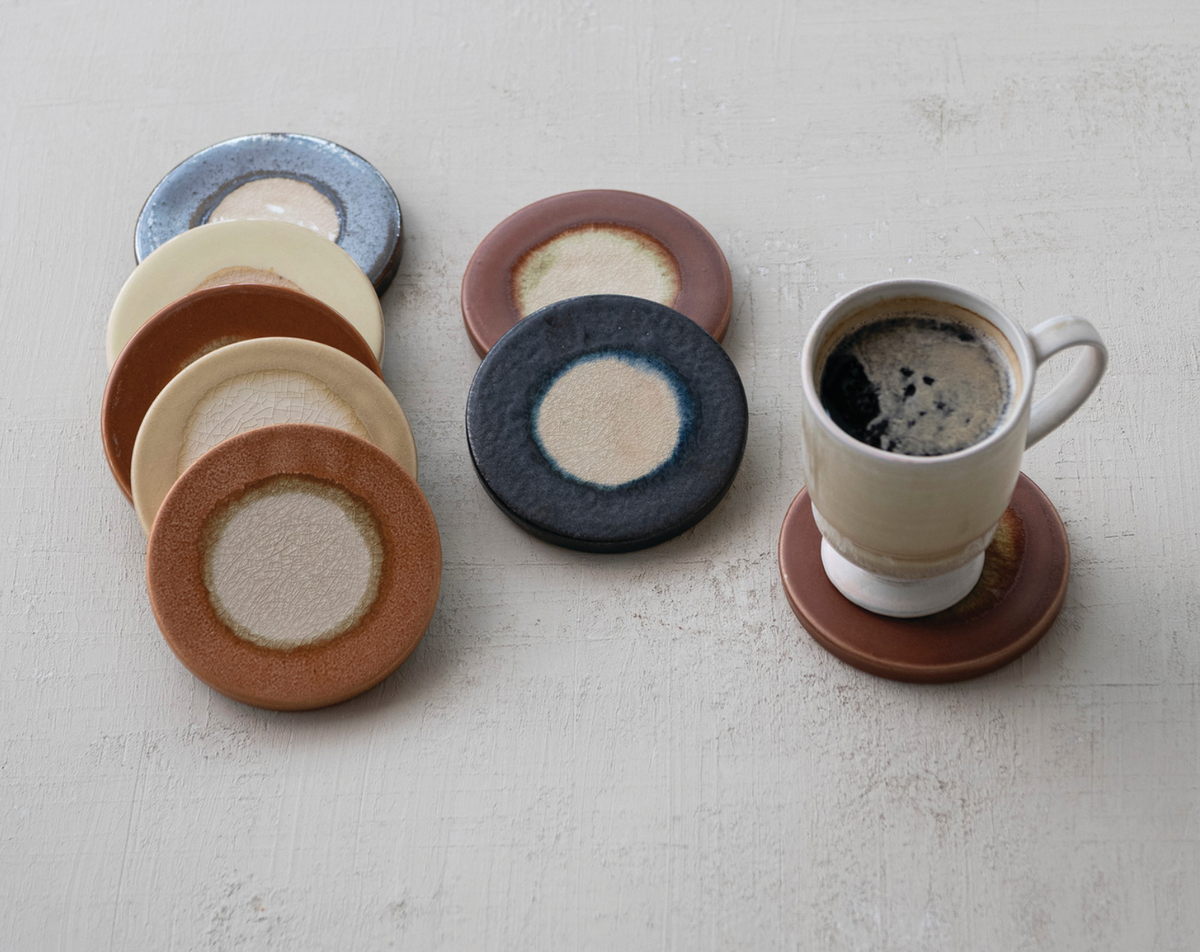 Stoneware Trivet, Reactive Glaze, 8 Colors