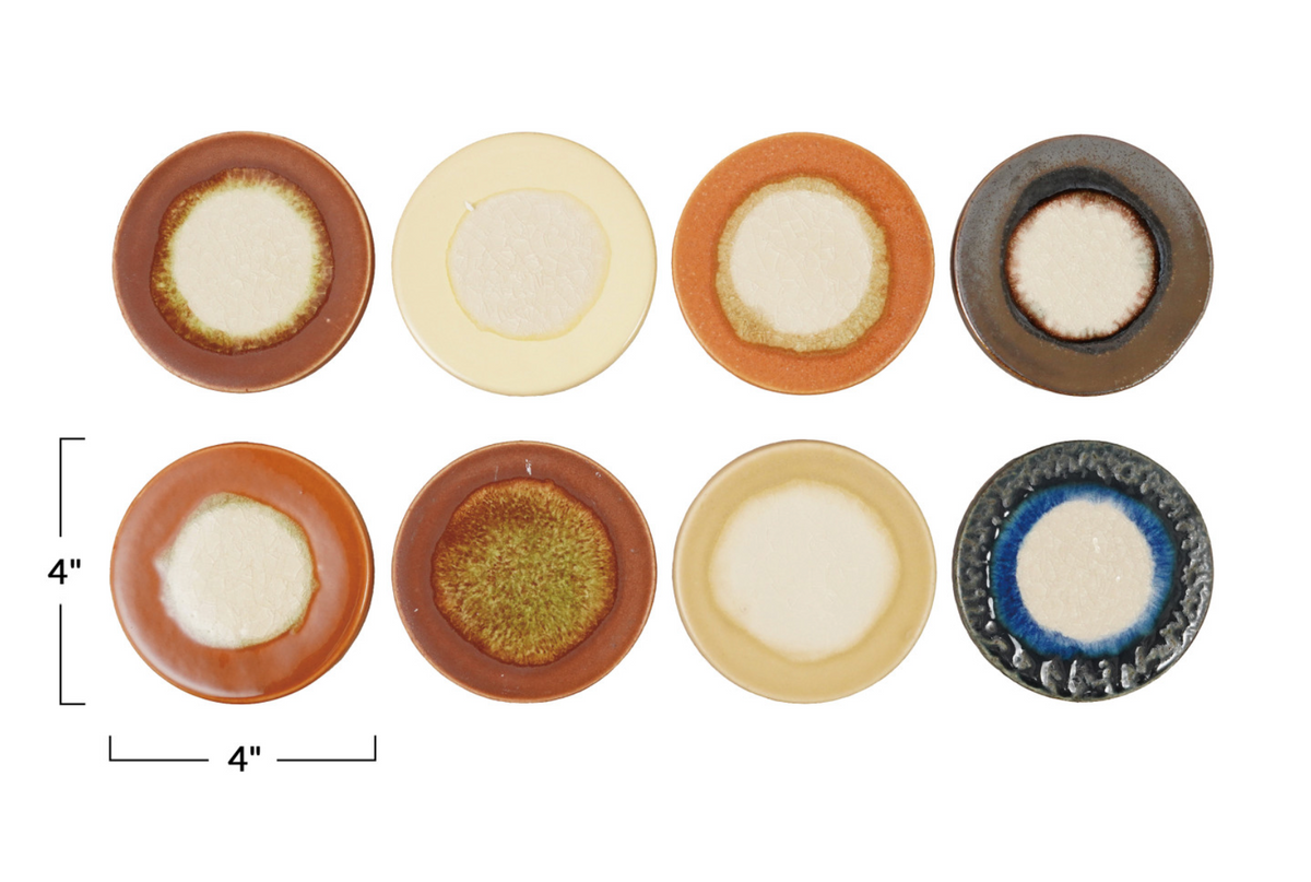 Stoneware Trivet, Reactive Glaze, 8 Colors